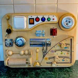 Busy board for kids, autism, adhd